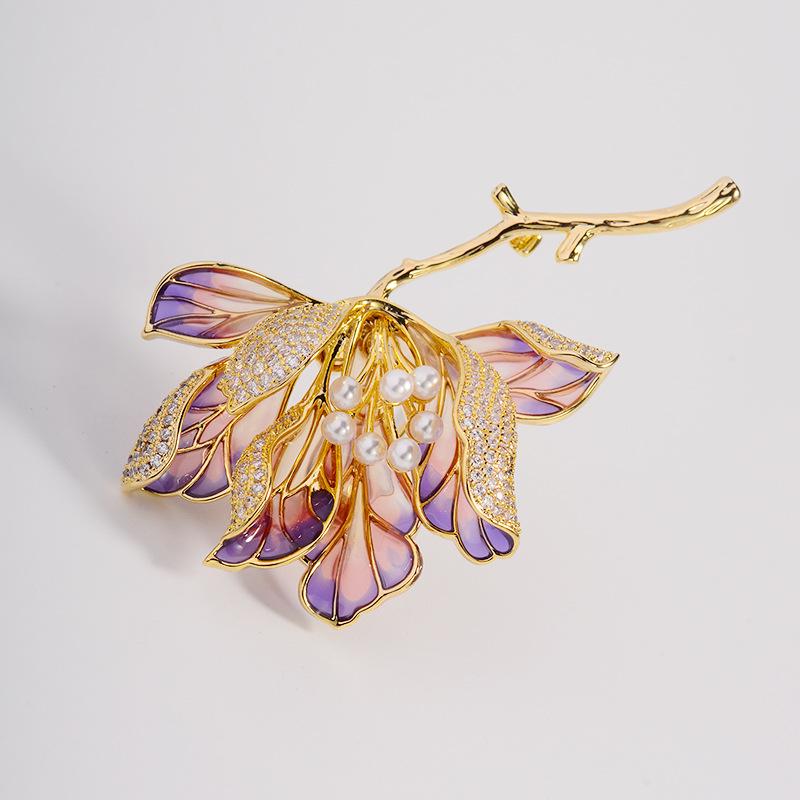 

Модная брошь «Гибискус» с элегантным темпераментом и атмосферным стилем, аксессуары для одежды и броши