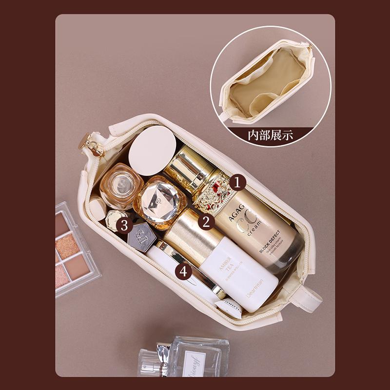 New High-end Cosmetic Bag Letter Zipper Small Travel Bag Waterproof Large Capacity Storage Bag Portable Simple Square Women Bags