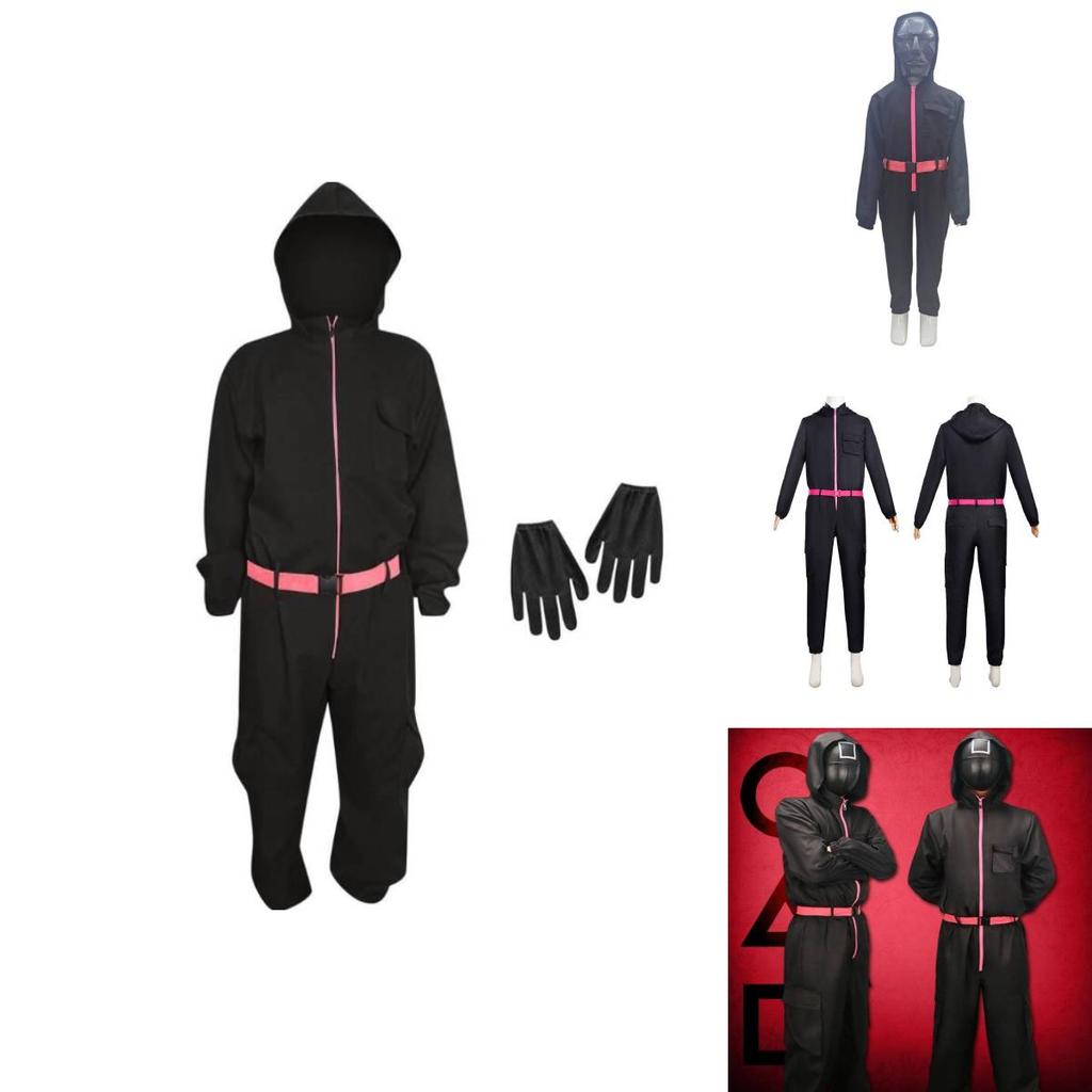 Squid Game Beliebter Film Halloween Kostüm für Kinder mit Baumwollmischgewebe Cosplay Anzug