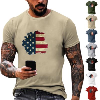 Men's Independence Day Printed Short-sleeved T-shirt