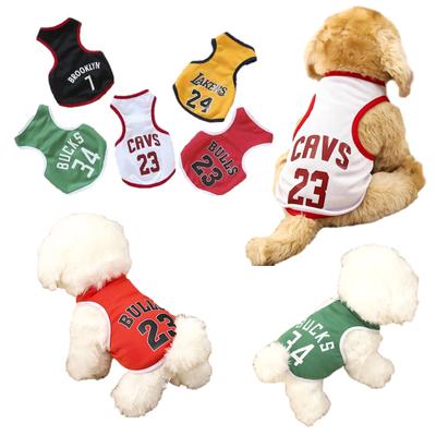 Haustier-Hundekleidung, Sommer-Sport-Basketball-Trikot, Haustier-Katzen-Weste, Mesh, atmungsaktives Hunde-T-Shirt für kleine und große Hunde, Haustierkostüm
