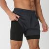Men's Quick-Dry 2-in-1 Running Sports Shorts with Anti-Exposure Liner