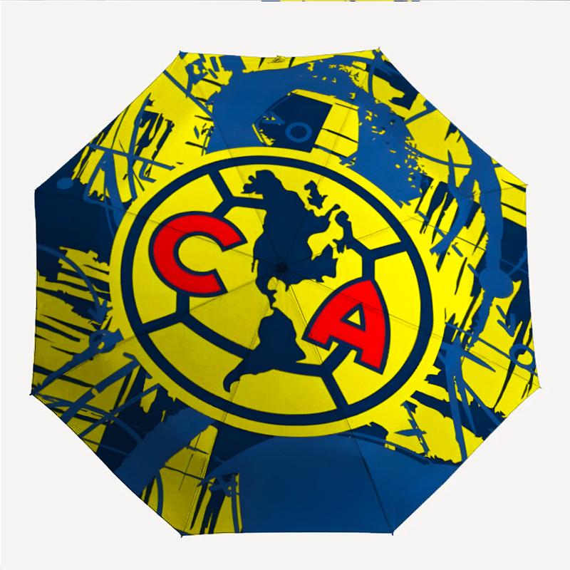 Club América Fashionable Automatic Opening/Closing Folding Umbrella. Portable and Foldable, Ideal for Gift, Travel, and Daily Use.