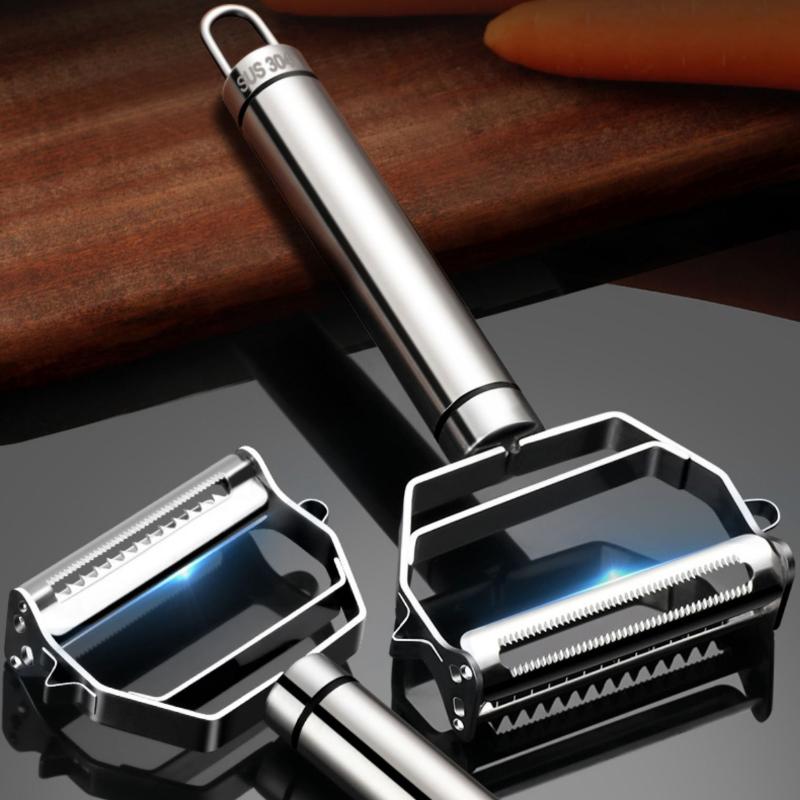 Fine Quality Peeler Kitchen Accessories Cooking Tools 304 Stainless Steel Peeler 17cm Multi-Functional Potato Vegetable Peeler Double Planing Grater