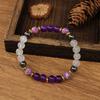 Festive Gifts Amethyst Clear Quartz Hematite Colorful Speckle Stone Beaded Bracelet Natural Fashion Jewelry For Men Women Daily Wear Gift