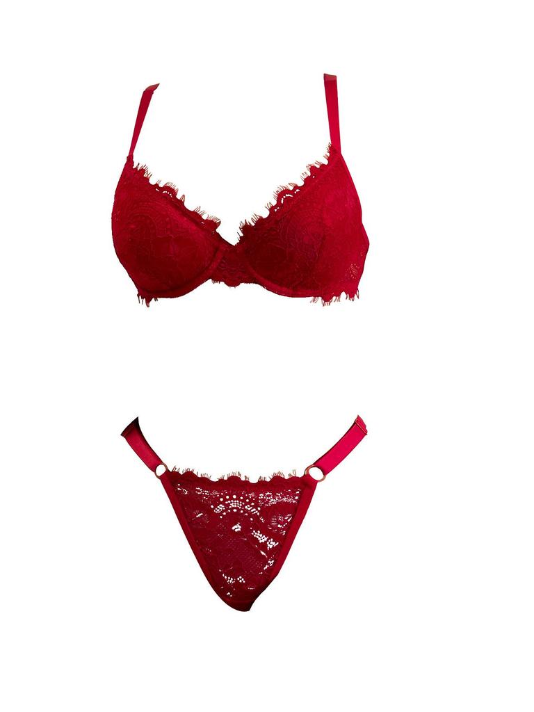 Zeriluna Lace Thin Strap Hip-Lift Bra & Panty Set - Breathable, Comfortable & Sexy Fit