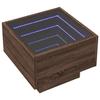 VidaXL Table de chevet avec LED infini chêne marron 40x40x30 cm 3284069