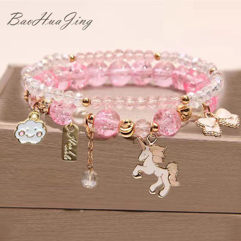 Cinnamoroll Princess Crystal Beaded Bracelet for Girls