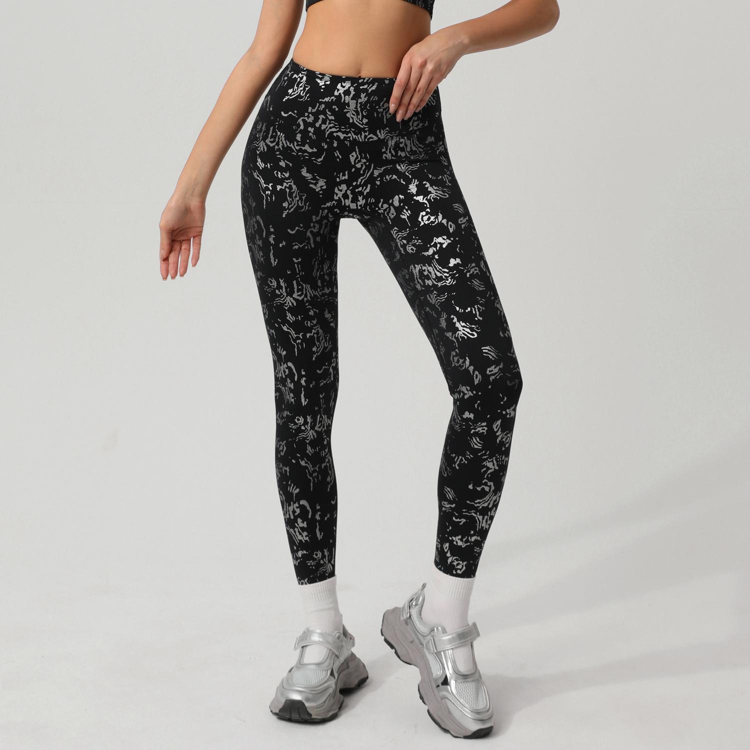 Women s High Waist Printed Yoga Leggings Naked Feeling Quick Dry Workout Pants S