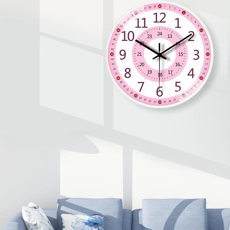 8 Inch Silent Wall Clock For Student Teaching Clock For Classrooms Non Ticking Learning Clocks Wall Decor Educational Tools