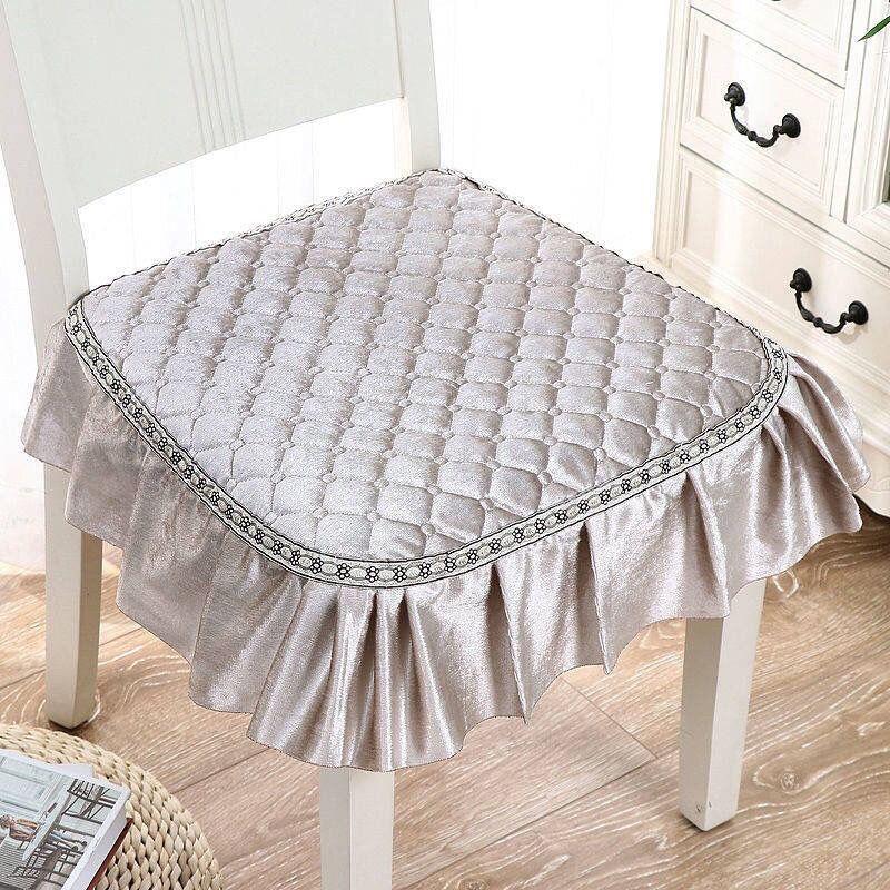 

Мягкая однотонная подушка для стула, бытовая подушка, универсальная нескользящая стеганая подушка на четыре сезона, подушка на табурет 45cm x 43cm