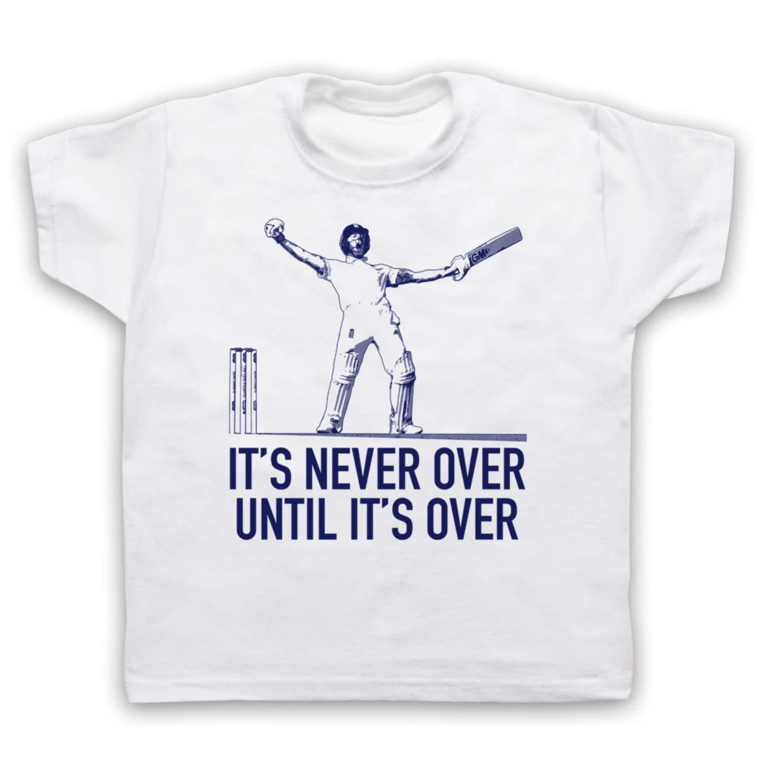 

BEN STOKES IT S NEVER OVER UNTIL UNOFFICIAL ASHES BAT KIDS CHILDS T-shirt 140