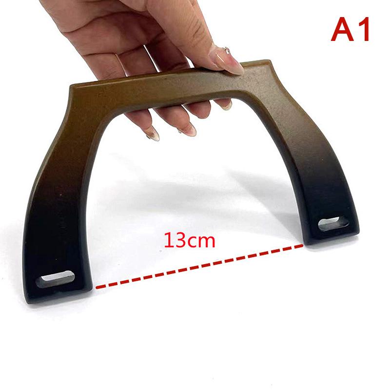 Wooden Bag Handle Decorative  Square Wood Strap Solid Color Hand Bag Replacement Accessories Diy Women'S Clutch Bag Handle