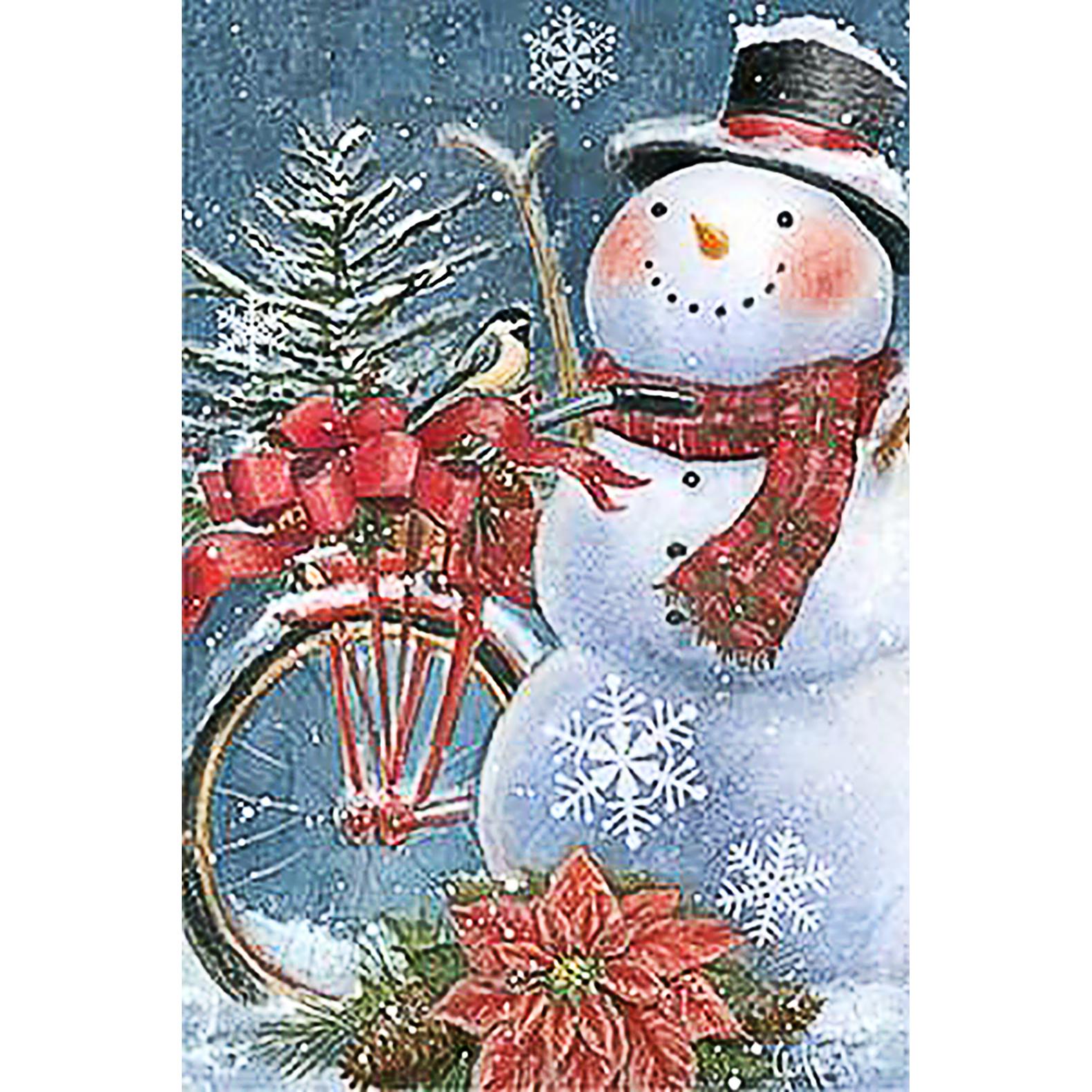 

Полный набор сверл для алмазной живописи, YEESAM ART Ice World, Рождественский снеговик, 5D DIY Diamond Art