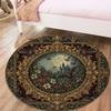 Bat Retro Round Area Rug,Carpet Rug for Living Room Bedroom Sofa Playroom Decor,Non-slip Floor Mat99