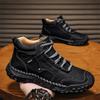 Spring/ AutumnMen's High-top Casual Sneakers Handmade Leather Shoes Plus Size 39-48