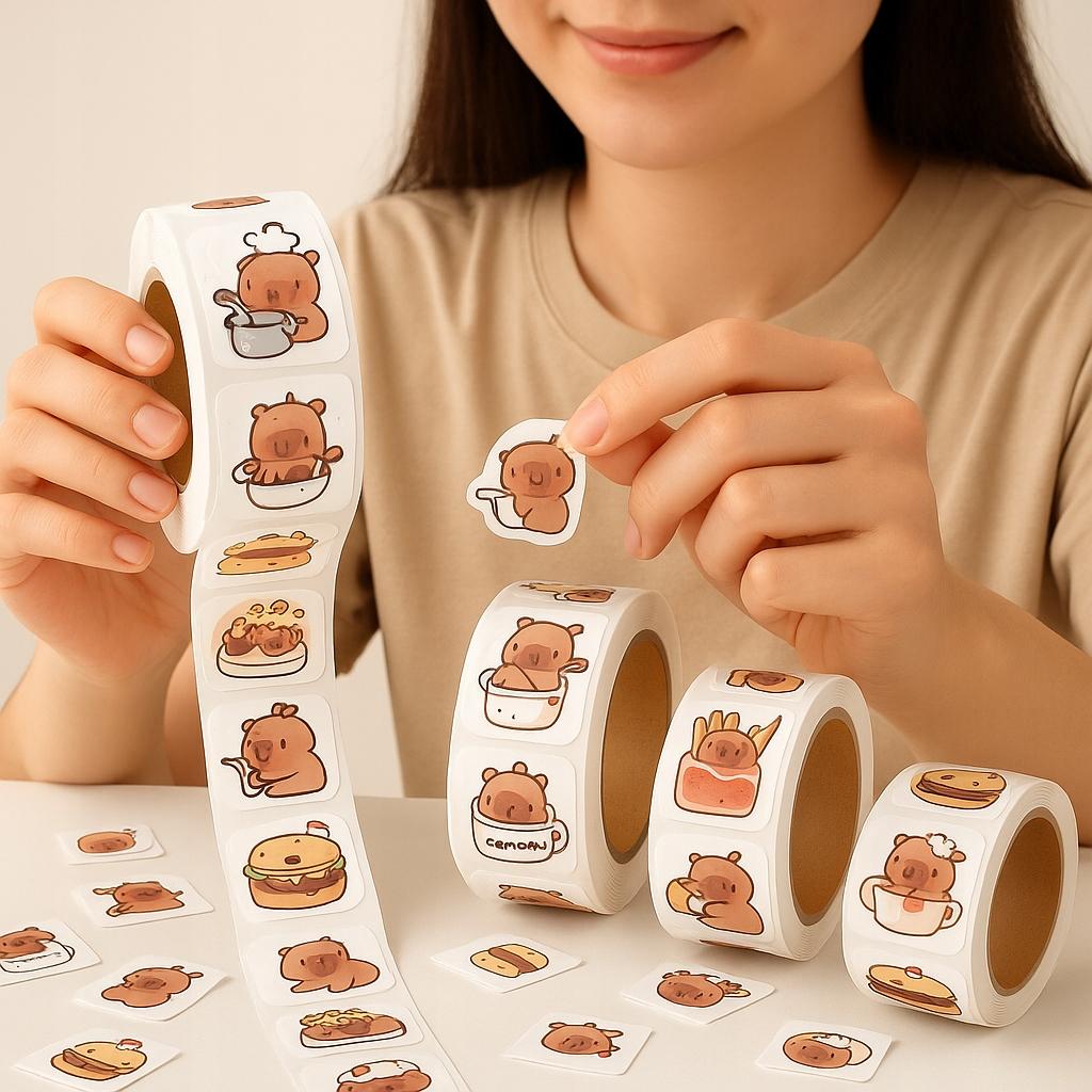 Capybara Stickers Set Of 500 Motivational For Kids Gift Roll