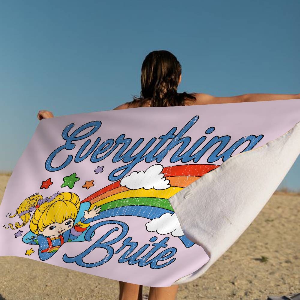 Rainbow Brite Red Butler TV Anime Beach Swimming Towel Soft Absorbent Washcloth Children's Gifts For Kids Travel Camping Gym