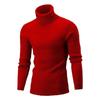 Men's Autumn/Winter 2025 High Neck Solid Color Cable Knit Sweater Pullover