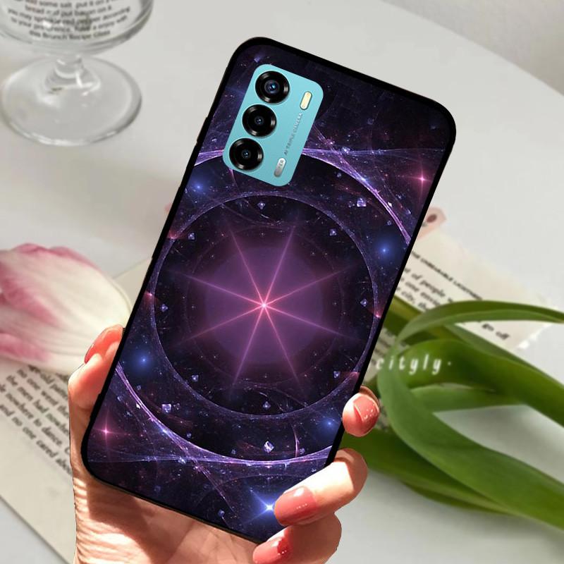 For ZTE Blade V40 Vita Case 8045 6.75" Animal Cartoon Soft Silicone Funda for ZTE Blade V40 Vita Phone Cover V40Vita Black Coque