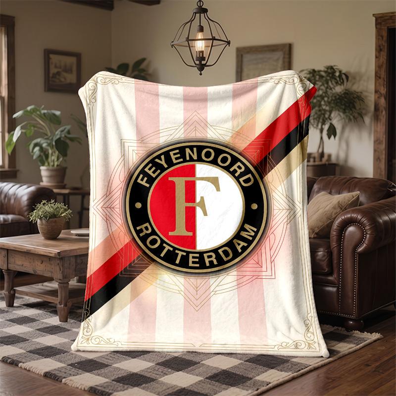 Feyenoord Theme Fleece Blanket Cozy Soft Plush Blanket For Bedroom Couch Travel