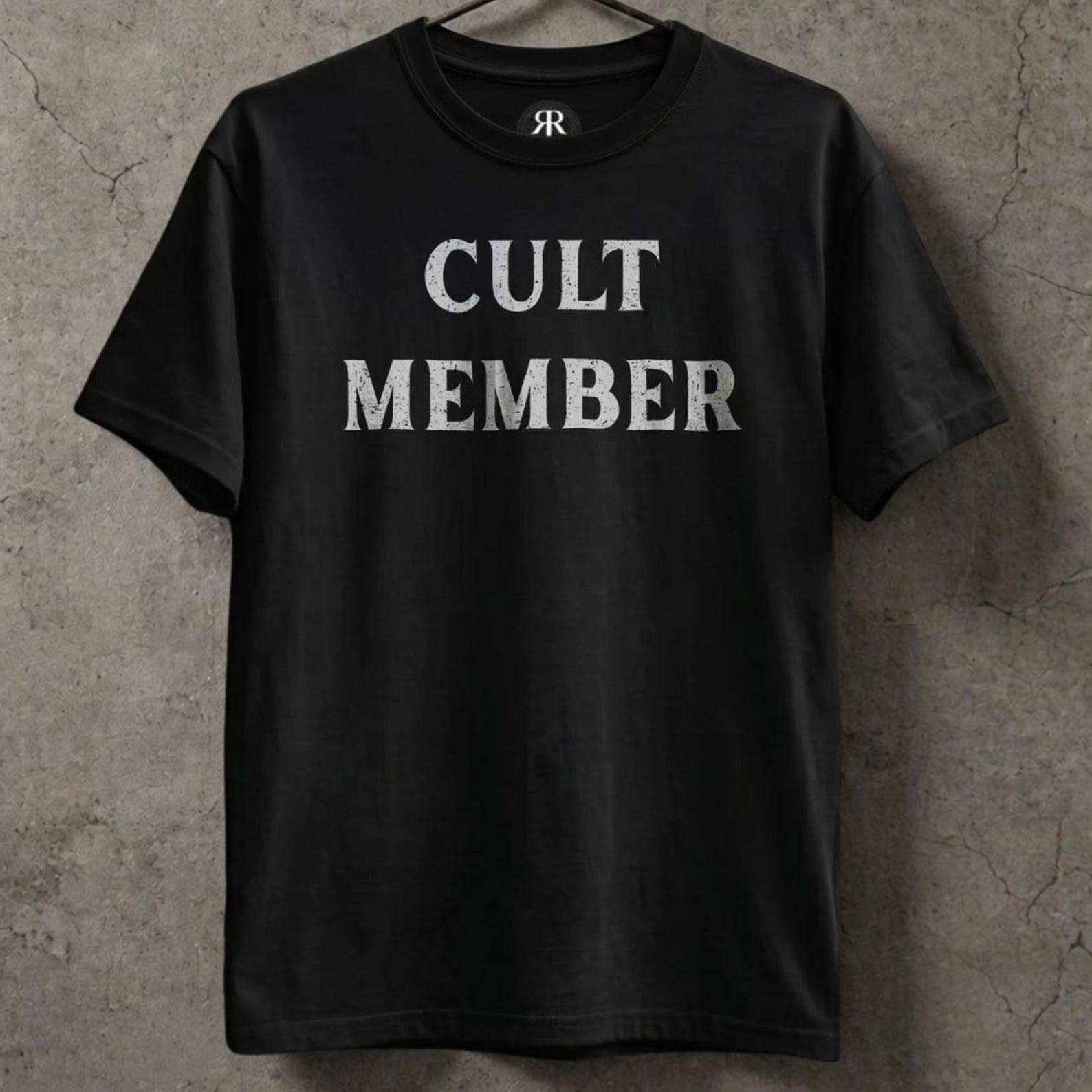 Cult Member Shirt - Funny Cult Graphic Tee, Y2K Dark Humor T-Shirt 2XL