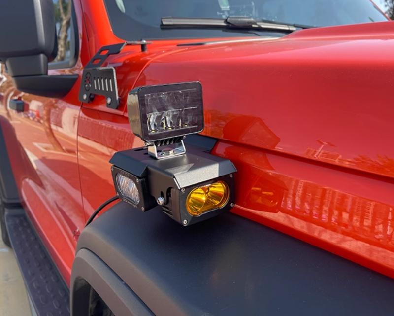 Car Anti-fog Light Double Light Bracket Fit for GWM Tank 300  A-pillar Hood Side Light Bracket Car Exterior Upgrade Accessories