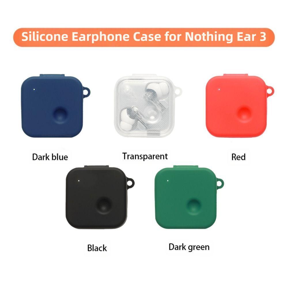with Keyring Earphone Case Silicone Headphone Protective Case Charging Box Shell for Nothing Ear 3