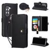 Crossbody Flip Leather Wallet Case with Mirror Card Holder Lanyard Strap Cover for Samsung Galaxy  Z Fold 7 6 5 Fold7 Fold6 5G