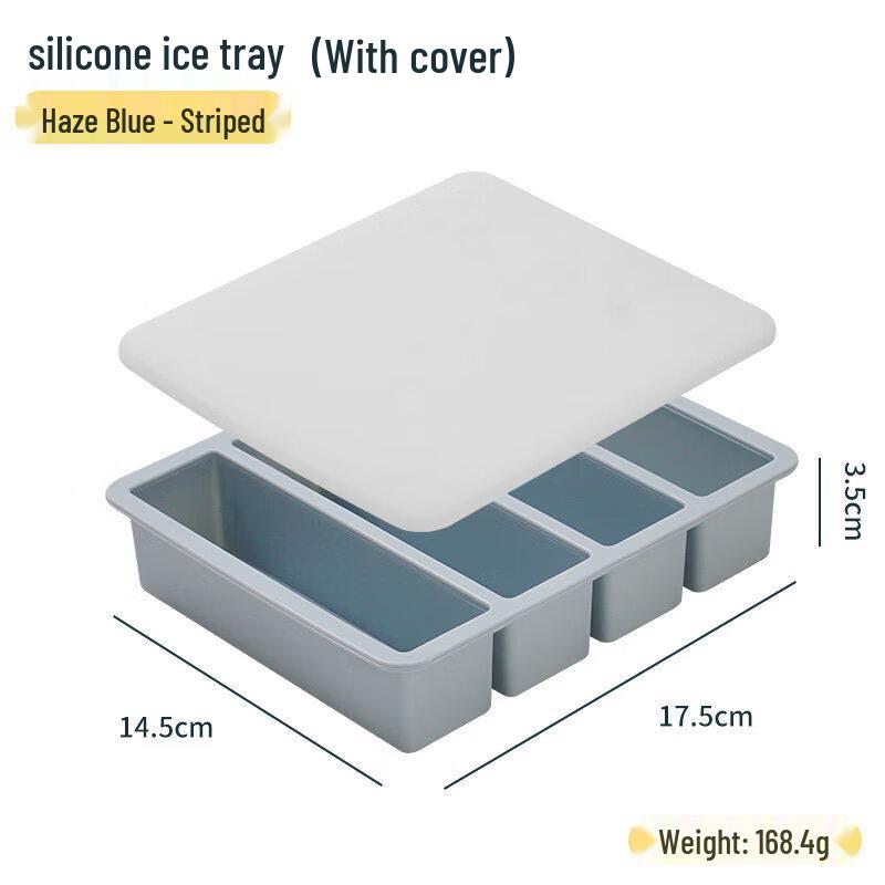 Food-Grade Silicone Large Ice Cube Tray with Lid