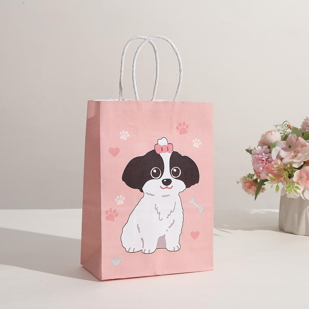 12/30pcs Dogs pattern Gift Bags for Birthday party supplies children's day candy Snack Packing Reusable Paper