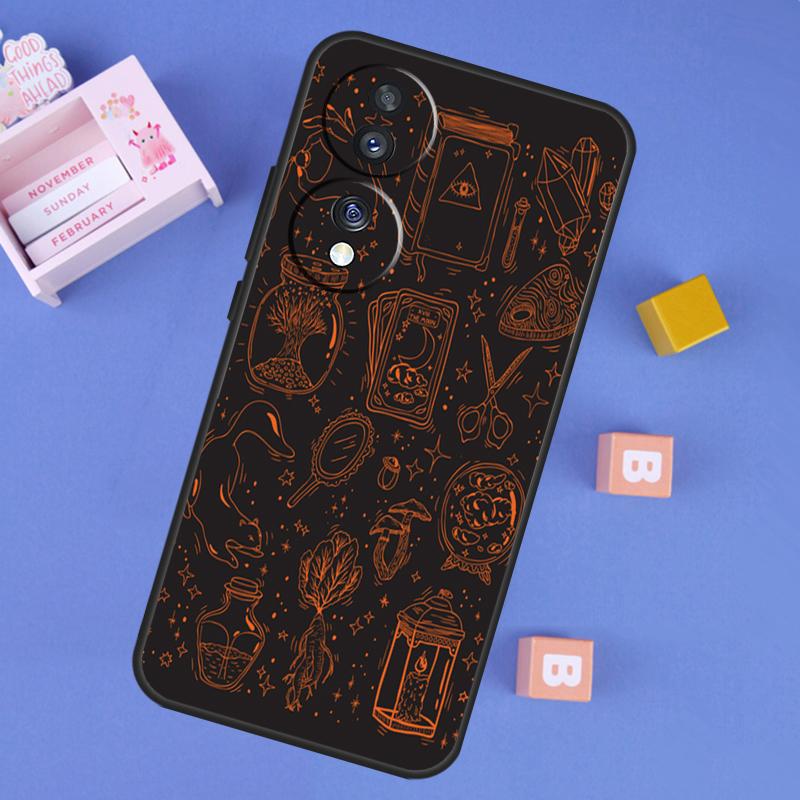 Girly Pastel Witch Goth Ouija Case For Honor 90 Lite 70 50 Magic 5 6 Pro X6 X7 X8 X9 X6a X7a X8a X9a X8b X9b Back Cover