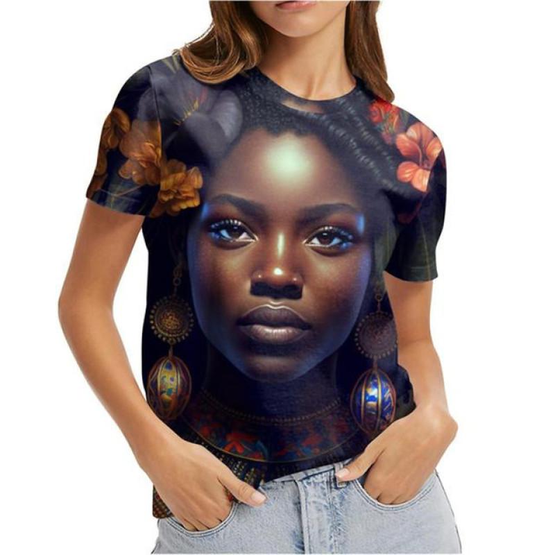 Vielseitige Harajuka Cartoon Mädchen Porträt Druck T-Shirts Damen Pullover Kurzarm Sommer Neu Designer Lässig O-Ausschnitt Weiblich