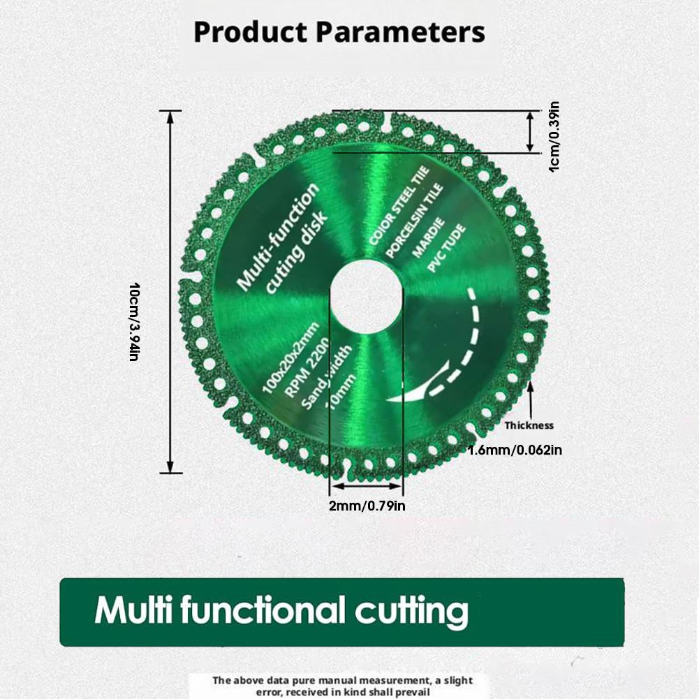 Cutting disc for cutting glass, ceramic tiles, porcelain stoneware 100x100x1.6mm, 5 pcs.