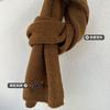 High-end solid color wool scarf women's versatile new autumn and winter knitted shawl fashion thickened warm scarf