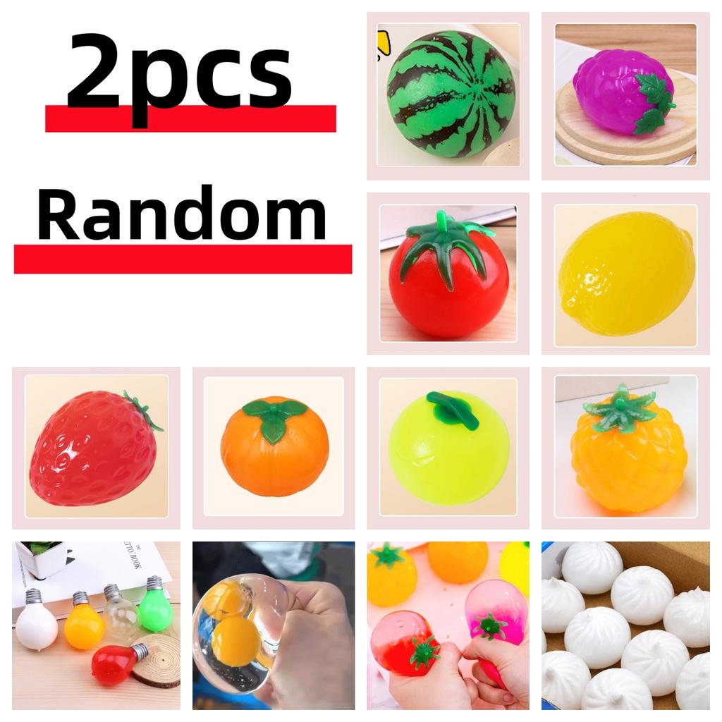 Creative Anti Stress Ball Abreact Squeeze Pinch Water Ball Stress Relief Toys Imitation Egg Tomato Squishy Fidgets Vent Toys