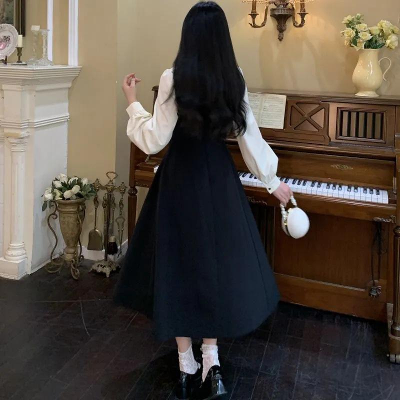  Hepburn Stijl Tweedelige Jurk Grote Maten: Elegante Rok op Halve Lengte voor Lente & Herfst