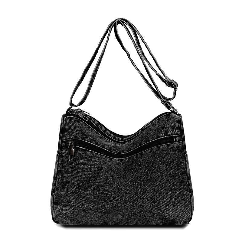 Vintage Denim Bag Multi-layer Crossbody Bag Women's Shoulder Bag