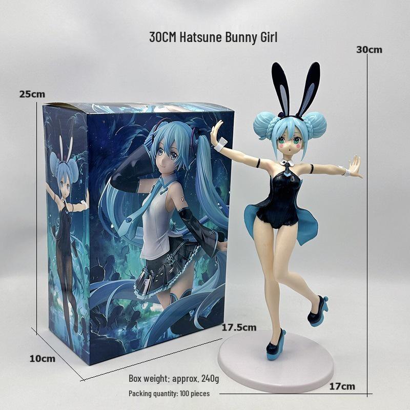 Hatsune Miku 30CM Bunny Girl Anime Figure 2D Model Ornament