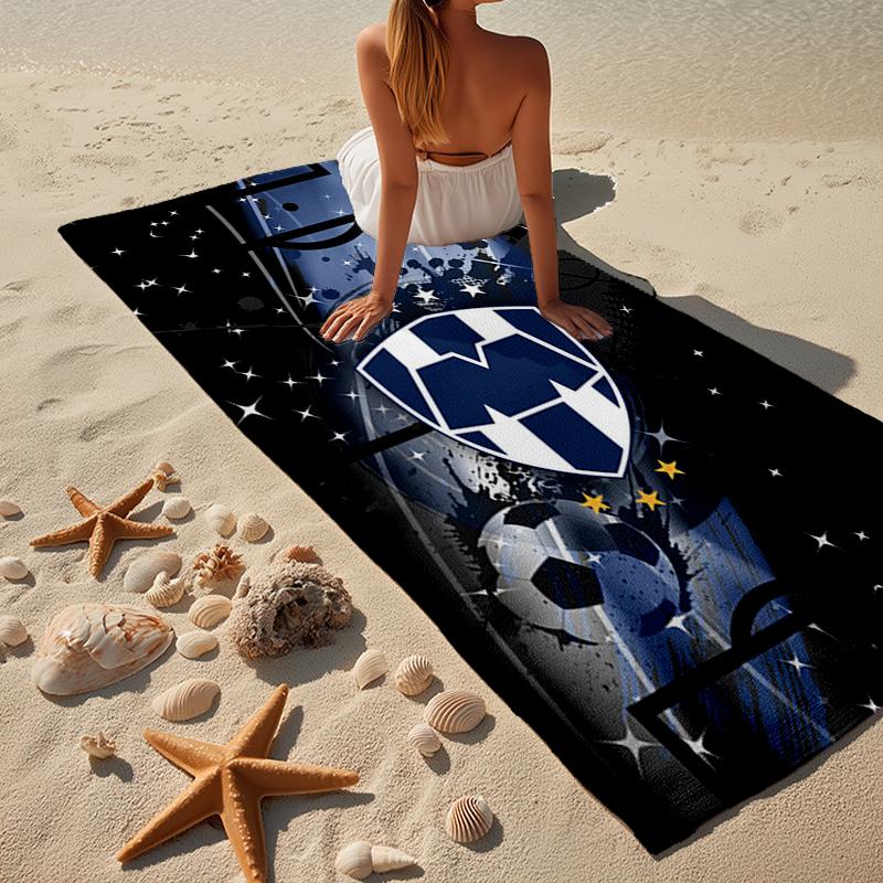 Football Club Emblem Beach Towel, Super Soft Microfiber, Gift for Her/Him, Birthday, for Pool, Beach, Travel, Home Decor Fan Gifts