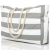 Women's Handbag Large Capacity Stripes Tote Pouch for Women Foldable Beach Bag Waterproof and Sand Resistant Travel Bag