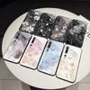 Tempered Glass Hard Phone Case For Xiaomi Mi Note 10 CC9 CC9E 9T 9 SE Lite A3 Redmi K20 Pro Luxury Butterfly Shockproof Cover