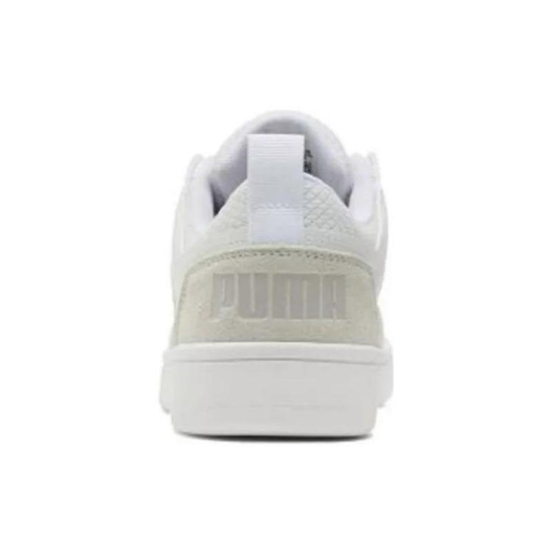 PUMA Rebound Layup Lo Mesh Lightweight Low Skate Shoes Unisex White Grey 370914-06