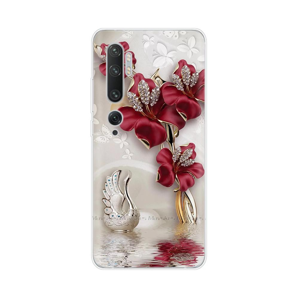 For Xiaomi Mi Note 10 Case Cute Painted Soft Silicone Back Cover For Xiaomi Mi Note10 Pro Lite 10lite Clear Phone Cases Fundas