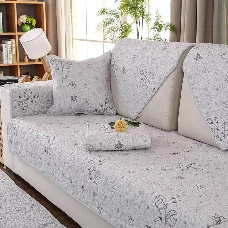 

Подушка для дивана, моющаяся в воде, хлопковая подушка для дивана, всесезонный универсальный однотонный тканевый чехол, чехол для полотенца с вышивкой 70x150cm 1pc