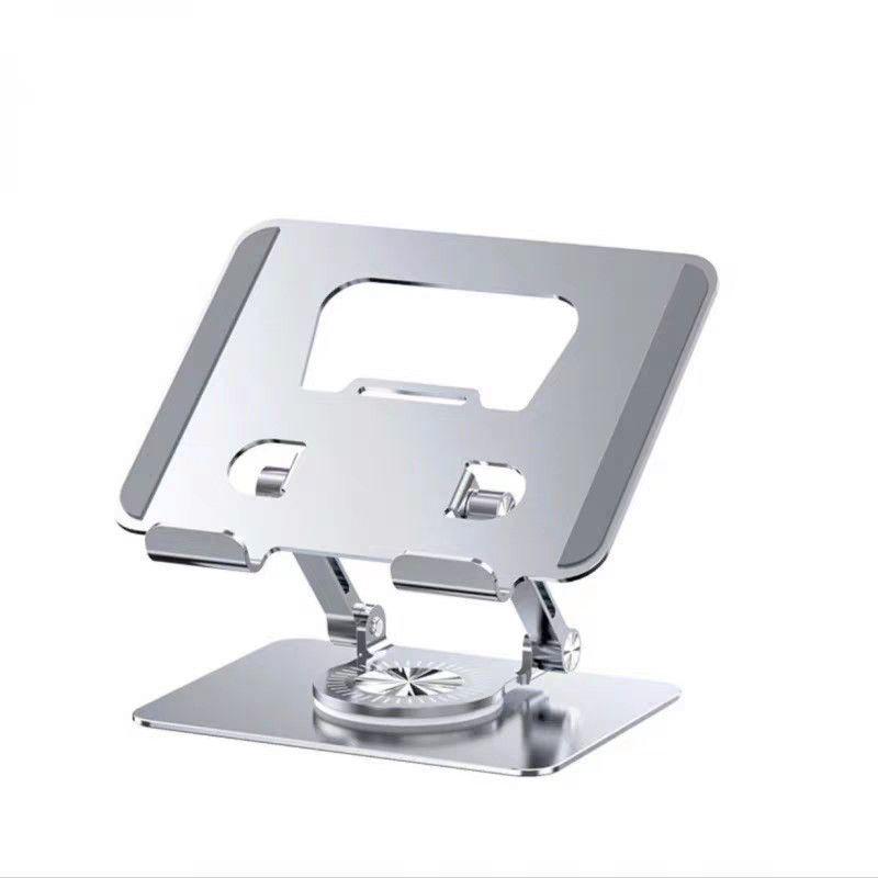 

360° Rotating Adjustable All-Metal Tablet Stand for Bedside or Desk – Ideal for iPad Viewing In Stock серебряный