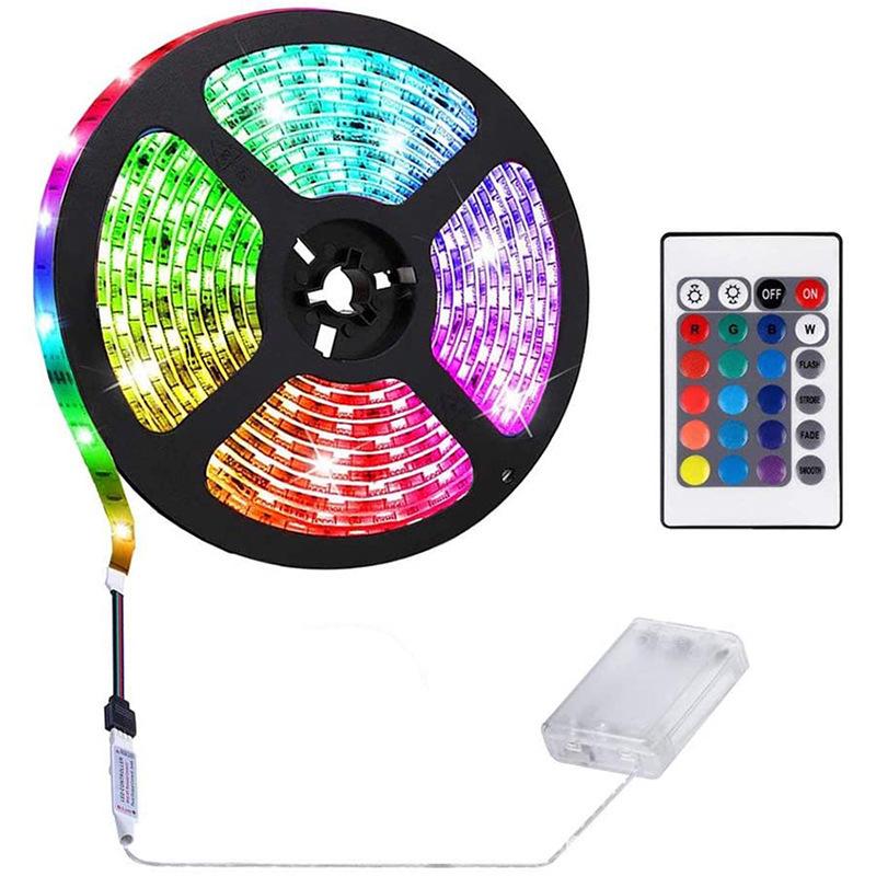 5V LED Battery-Powered 5050 Waterproof Light Strip with Remote Control for TV Chassis Decoration