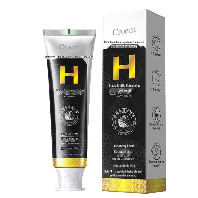 Black Truffle Fresh Mint Toothpaste - Cleans Teeth & Reduces Tartar, 110g