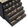 Yorbay Boîte à Bijoux Coffret à Bijoux 6 Étages pour Boucles d'oreille Colliers Bracelets (5 Tiroirs, Noir)