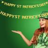 Lebhafte St. Patrick's Day Banner mit goldenem Glücksklee Irisch thematische Partydeko